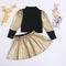 Conjunto de Falda Corta en Cuero PU para Niñas