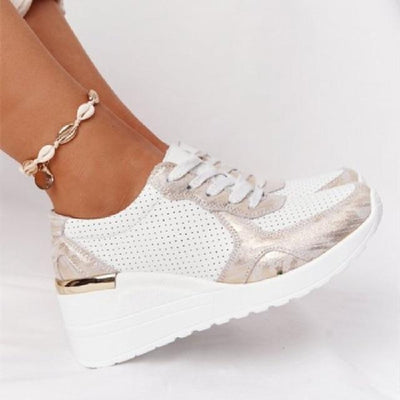 Tenis Plataforma con Cuña Casual - Malla Transpirable con Cordones - Image 6