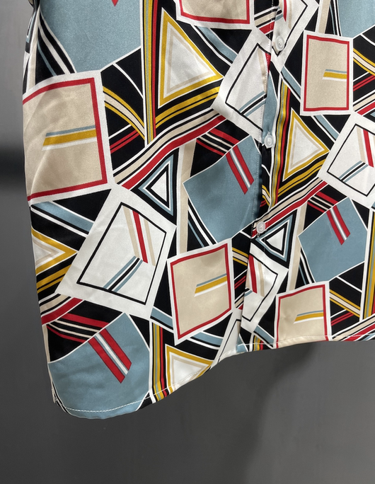 Camisa Suelta Estampada de Manga Corta - Image 9