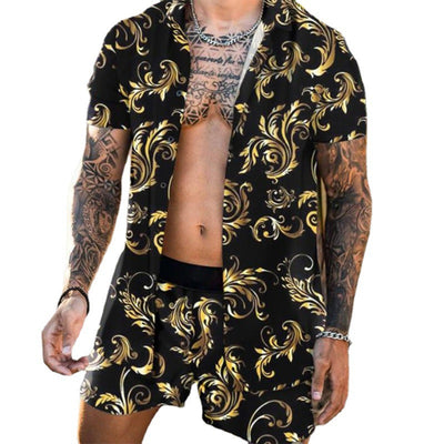 Camisa Estampada Suelta de Manga Corta para Hombre - Comodidad de Verano - Image 11