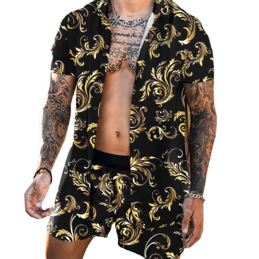 Camisa Estampada Suelta de Manga Corta para Hombre - Comodidad de Verano - Image 11