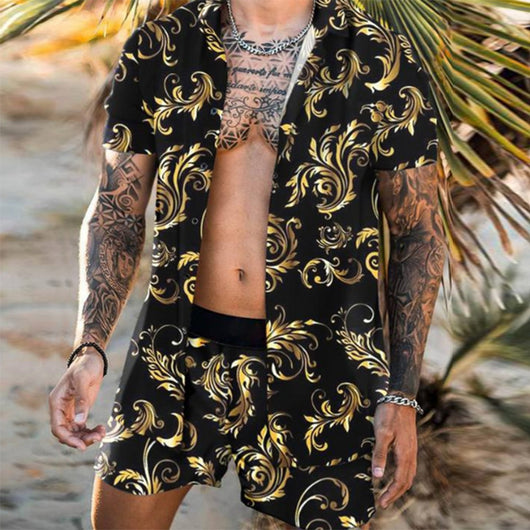 Camisa Estampada Suelta de Manga Corta para Hombre - Comodidad de Verano - Image 10