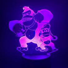 Lámpara LED 3D Donkey Kong con Toque Inteligente - Luz Nocturna Decorativa Multicolor - Image 2
