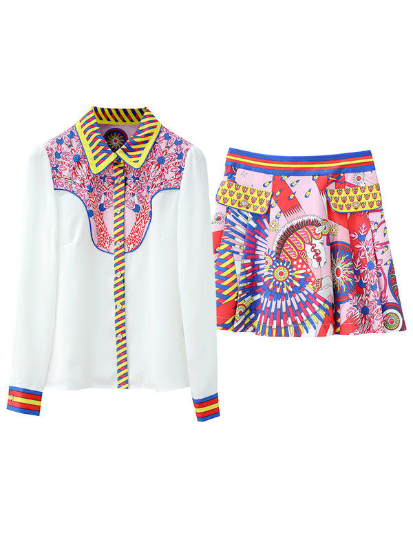 Conjunto de Falda y Blusa Estilo Coreano para Mujer - Traje de Dos Piezas Primavera - Image 4