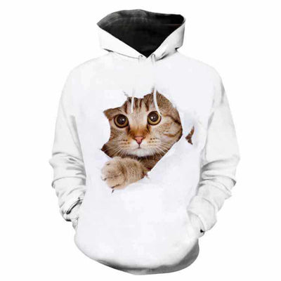 Suéter para Hombre con Estampado 3D de Gato Explosivo - Image 10