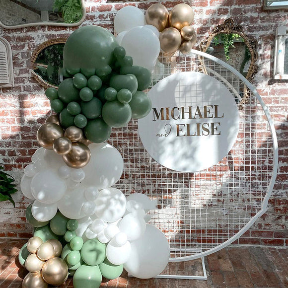 Paquete de Globos Retro Verde Platinum para Bodas y Fiestas