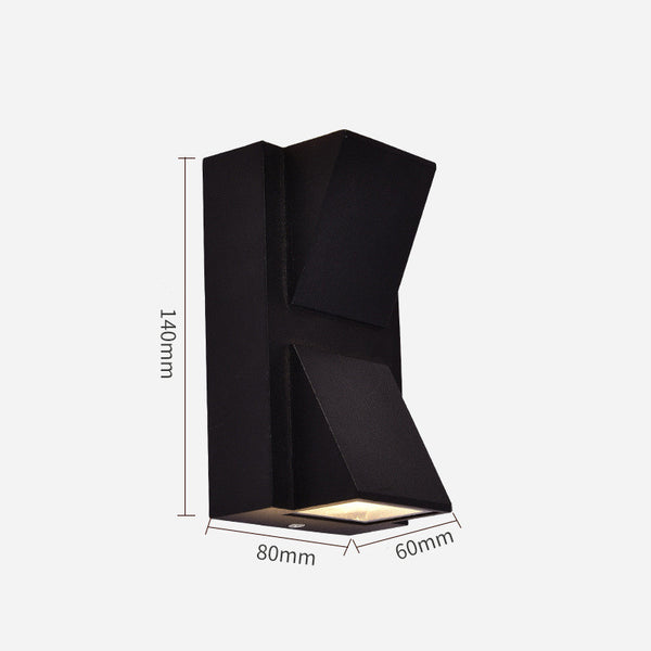 Lámpara de Pared LED Exterior Doble Forma K, Luz Impermeable Moderna para Pasillos