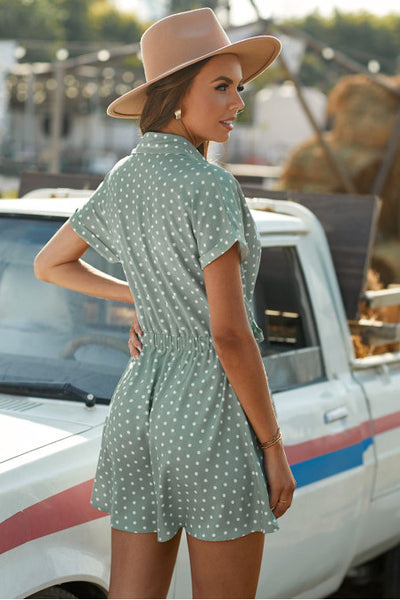 Jumpsuit Corto de Algodón con Lunares para Primavera y Verano - Cintura Media Sydney - Image 3
