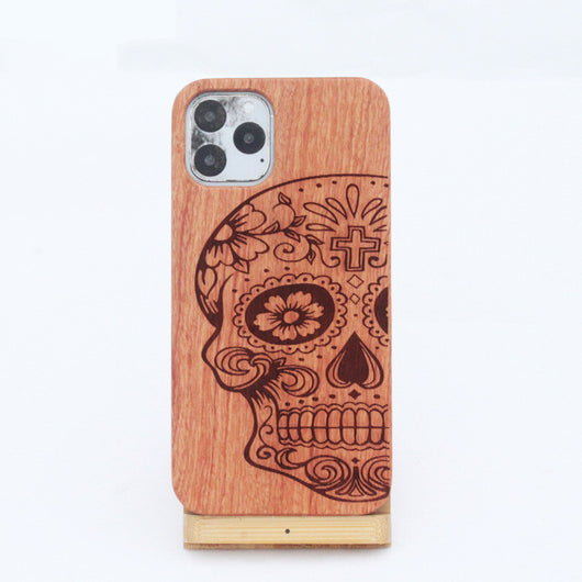 Funda iPhone 12 y 12 Pro Max Madera de Palisandro con Grabado Bambú - Protección Elegante y Resistente - Image 8