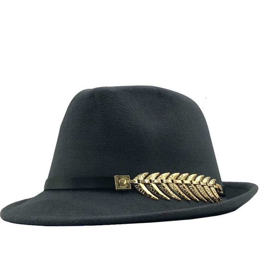 Sombrero Retro Jazz Británico con Decoración de Cinturón Espiga - Image 3