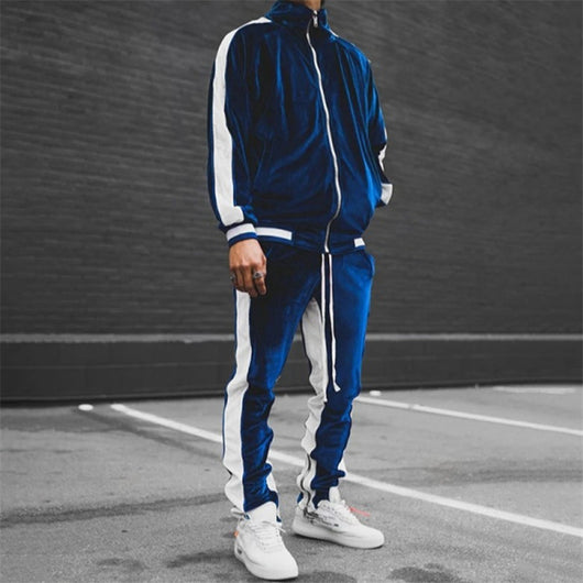 Traje Deportivo de Terciopelo Dorado para Hombre - Estilo Casual Moderno - Image 7