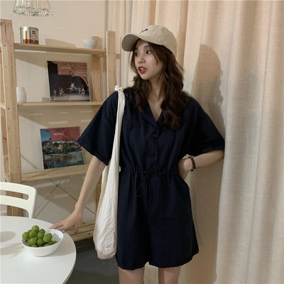 Jumpsuit Slim con Cuello Polo Suelto y Cordón Ajustable - Image 5