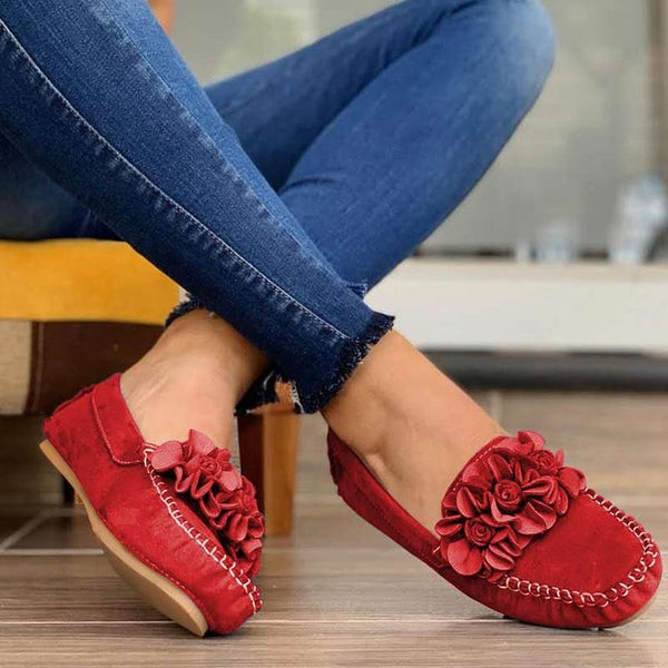 Zapatos Casuales Cómodos para Mujer con Diseño de Flores Veraniegas