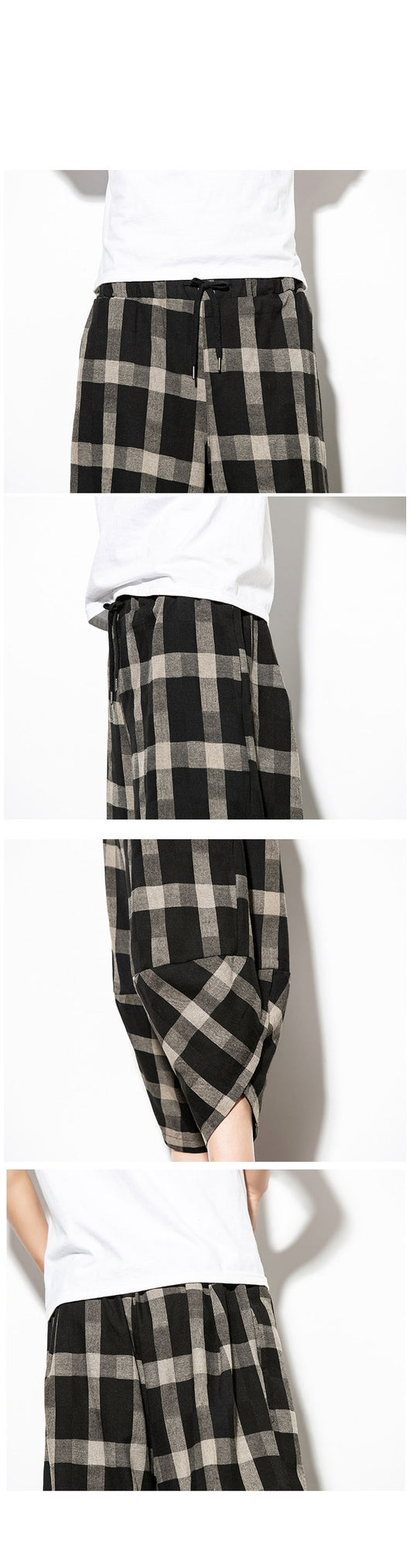 Pantalones Holgados de Algodón y Lino Estilo Chino para Hombre - Image 6