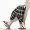 Pantalones Holgados de Algodón y Lino Estilo Chino para Hombre