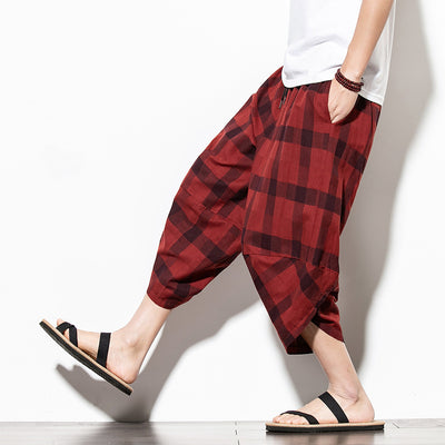 Pantalones Holgados de Algodón y Lino Estilo Chino para Hombre - Image 3