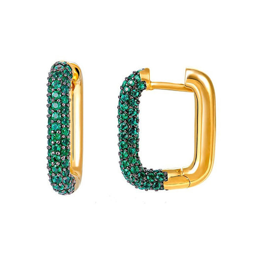 Aretes de Plata S925 con Zirconia Geométricos Cuadrados Minimalistas - Image 12