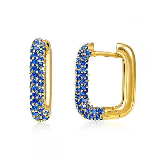 Aretes de Plata S925 con Zirconia Geométricos Cuadrados Minimalistas - Image 3