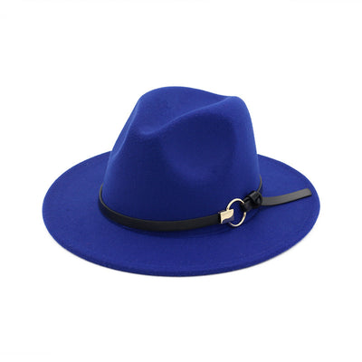 Sombrero Jazz Clásico con Ala Ancha y Cinturón Decorativo - Image 34