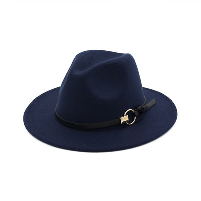 Sombrero Jazz Clásico con Ala Ancha y Cinturón Decorativo - Image 7