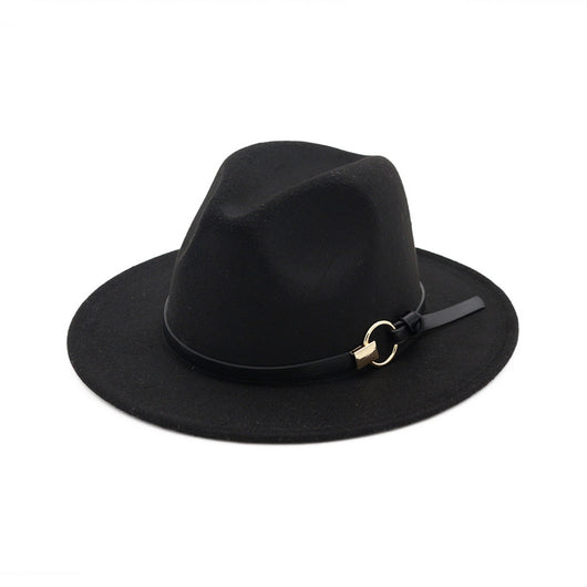 Sombrero Jazz Clásico con Ala Ancha y Cinturón Decorativo - Image 9