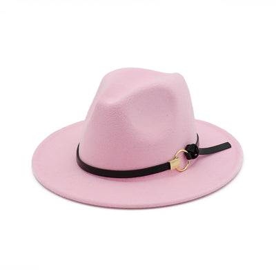 Sombrero Jazz Clásico con Ala Ancha y Cinturón Decorativo - Image 8