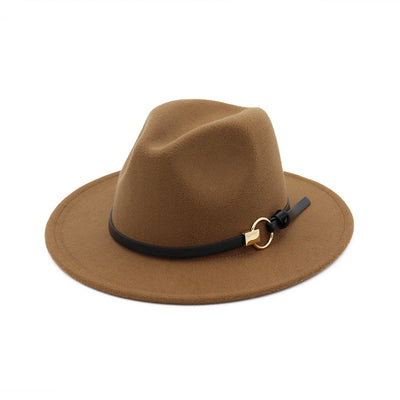 Sombrero Jazz Clásico con Ala Ancha y Cinturón Decorativo - Image 13