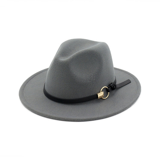 Sombrero Jazz Clásico con Ala Ancha y Cinturón Decorativo - Image 11