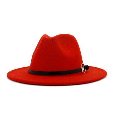 Sombrero Jazz Clásico con Ala Ancha y Cinturón Decorativo - Image 6