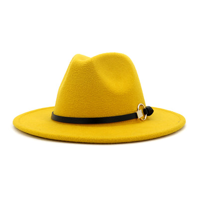 Sombrero Jazz Clásico con Ala Ancha y Cinturón Decorativo - Image 2