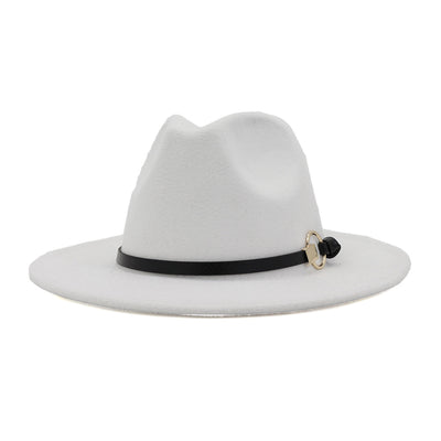 Sombrero Jazz Clásico con Ala Ancha y Cinturón Decorativo - Image 17