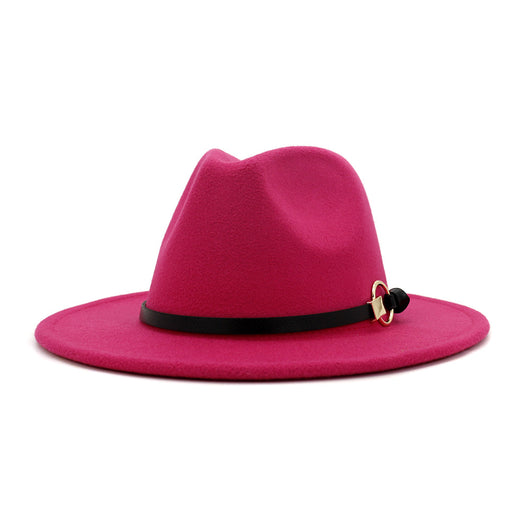 Sombrero Jazz Clásico con Ala Ancha y Cinturón Decorativo - Image 5