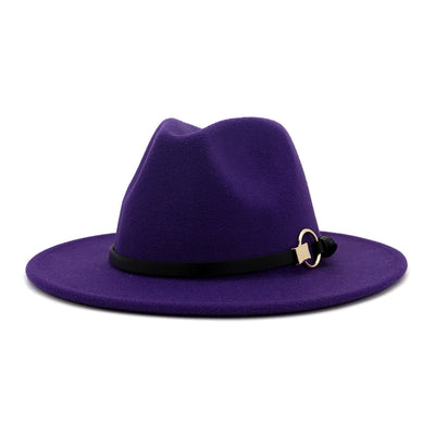 Sombrero Jazz Clásico con Ala Ancha y Cinturón Decorativo - Image 12