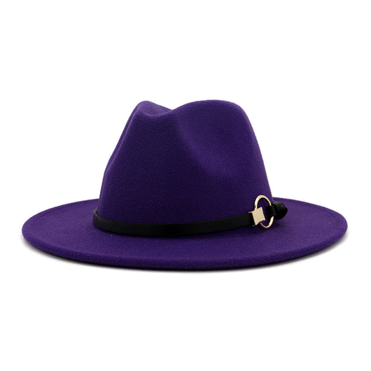 Sombrero Jazz Clásico con Ala Ancha y Cinturón Decorativo - Image 12