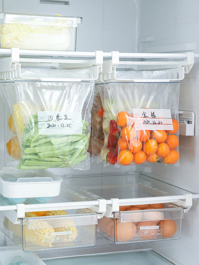 Organizador de Bolsas de Almacenamiento con Carril para Refrigerador