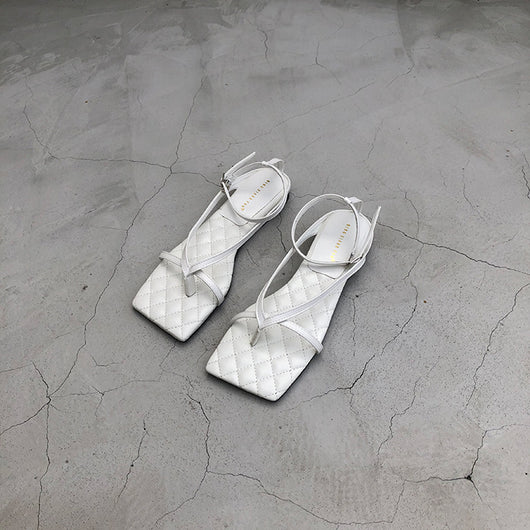 Sandalias Planas con Punta Cuadrada Estilo Minimalista para Mujer - Image 9