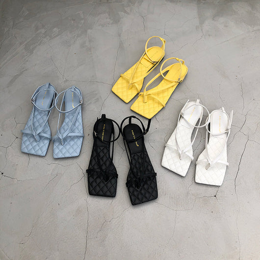 Sandalias Planas con Punta Cuadrada Estilo Minimalista para Mujer - Image 10