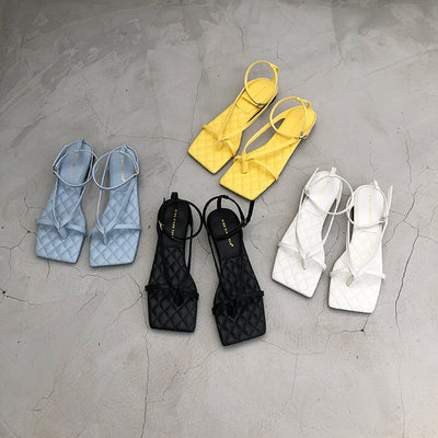 Sandalias Planas con Punta Cuadrada Estilo Minimalista para Mujer - Image 4