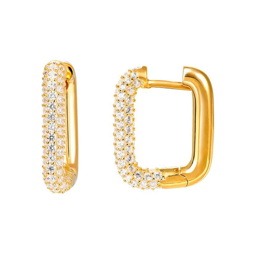 Aretes de Plata S925 con Zirconia Geométricos Cuadrados Minimalistas - Image 6