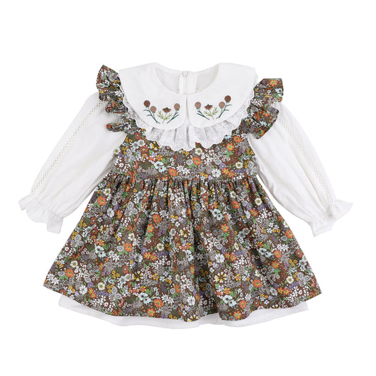 Conjunto de Falda Floral Infantil Primavera - Blusa y Falda Estilo Occidental para Niñas - Image 10