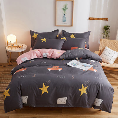 Juego de Cama de Algodón Aloe Cepillado - Funda Nórdica de Cuatro Piezas - Image 4