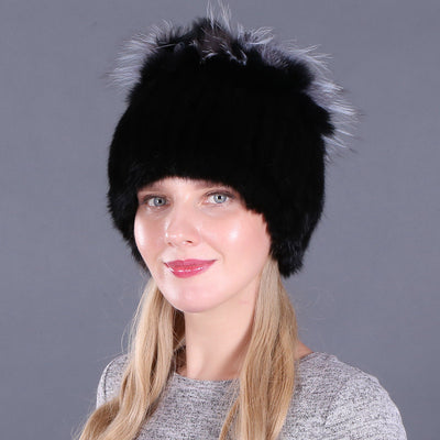 Gorro de Piel de Conejo con Protección de Orejas para Invierno - Image 3