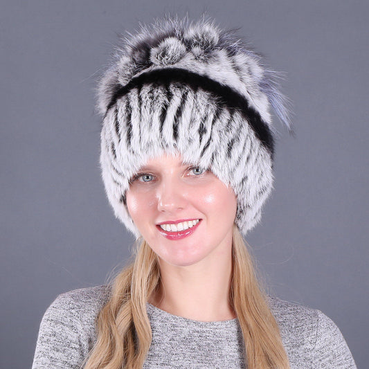 Gorro de Piel de Conejo con Protección de Orejas para Invierno - Image 2