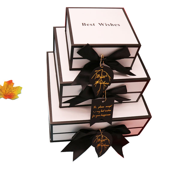 Caja de Regalo Tipo Concha para Lápiz Labial - Empaque Blanco Cuadrado Premium