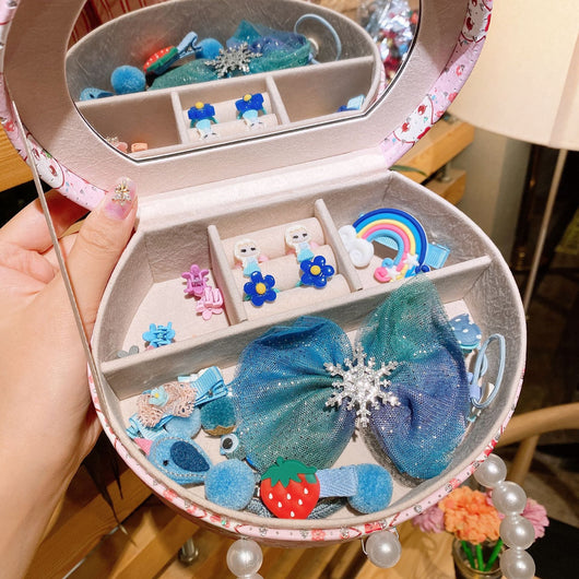 Set de Accesorios para el Cabello Princesa - Clips y Joyas para Niña