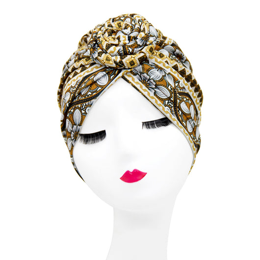 Gorro Turbante Donut con Flor y Diseño Swirl - Estilo Europeo y Americano - Image 32
