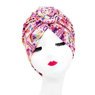 Gorro Turbante Donut con Flor y Diseño Swirl - Estilo Europeo y Americano - Image 34