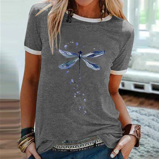 Playera Estampado Libélula con Bloques de Color - Image 11