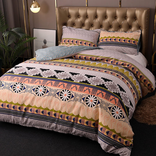 Juego de Cama Bohemio Étnico de Tres Piezas - Image 12