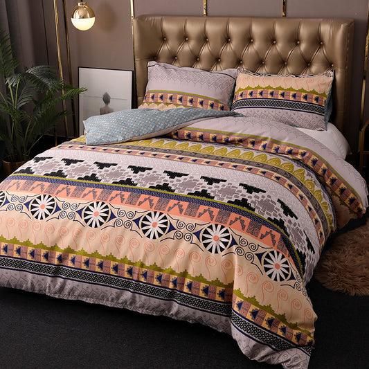 Juego de Cama Bohemio Étnico de Tres Piezas - Image 2